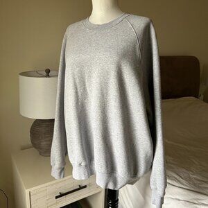 Aritzia Mega Fit Sweatfleece Sweatshirt Size Small in Grey